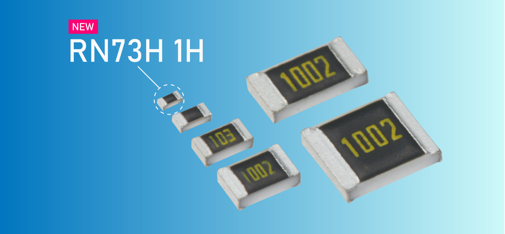 超小型薄膜チップ抵抗器 RN73H 1H